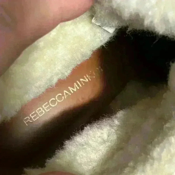 Rebecca Minkoff Black Suede Lace Up Wedge Booties Size 10M - Picture 9 of 13